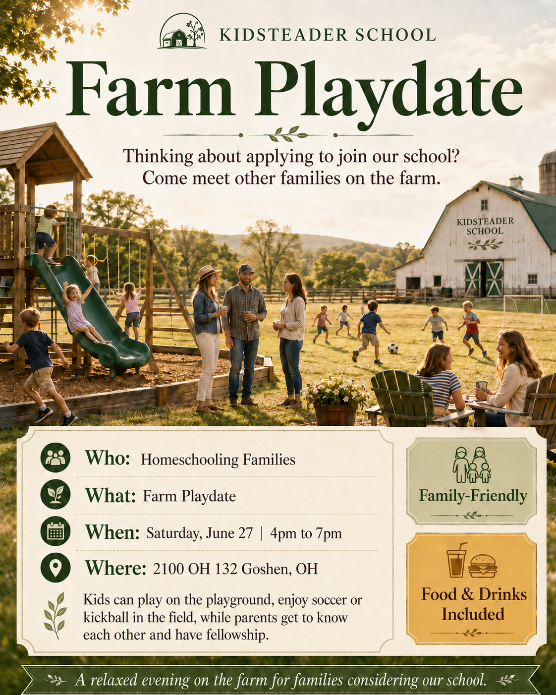 Farm Playdate on June 27th
